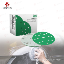 Automotive Hook Loop Sandpaper Disc Abrasifs Green Film